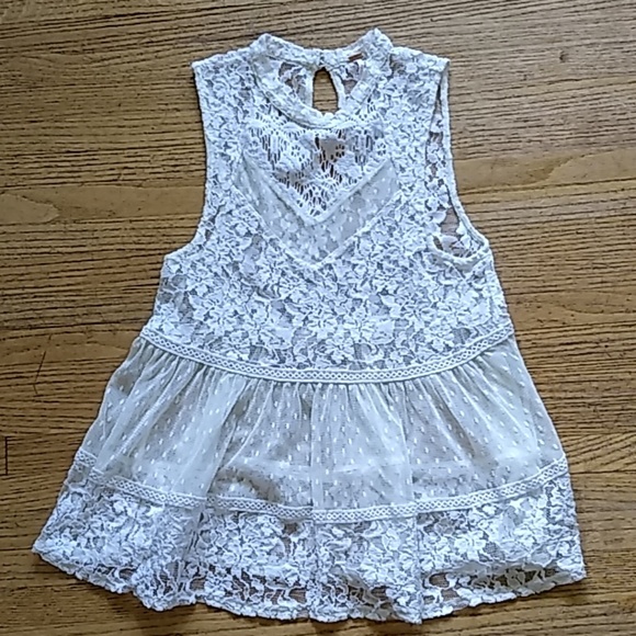 Free People Tops - Lace Free People swing top Size XS